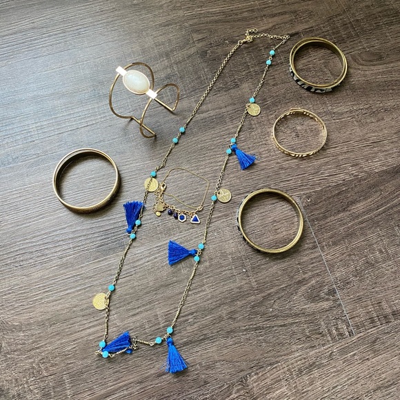 Lot bundle of fashion jewelry bangles necklace cuf - Picture 1 of 8